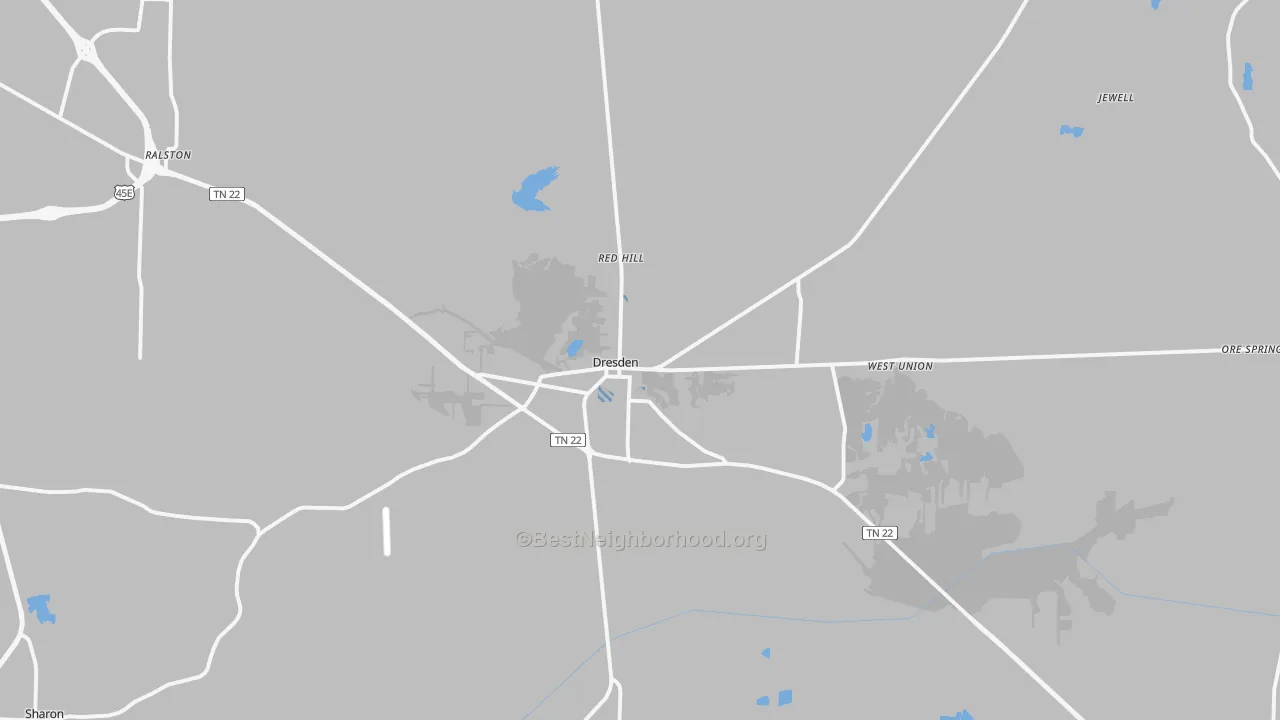 Transit Grade map of Dresden, TN