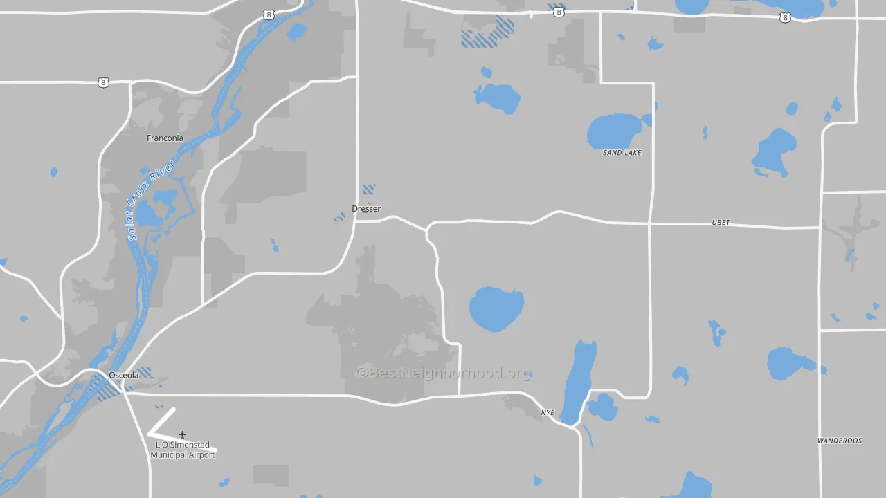 Transit Grade map of Dresser, WI