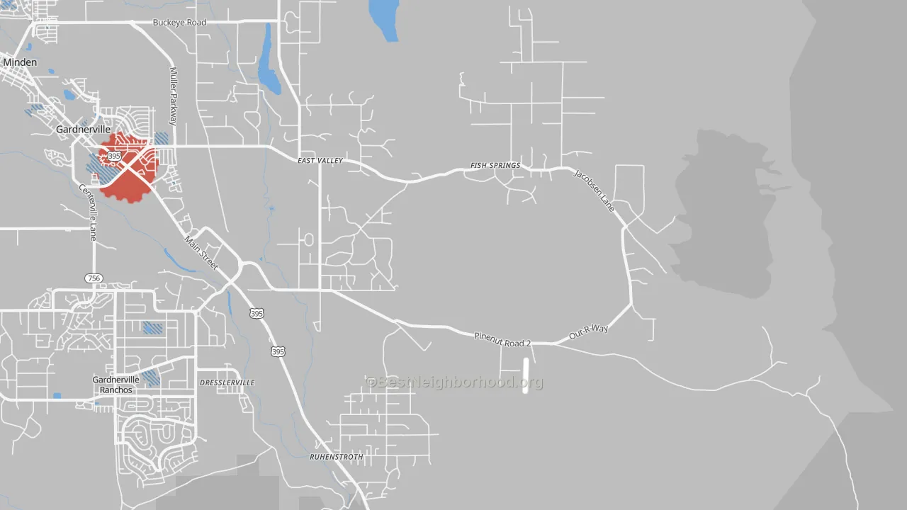 Transit Grade map of Dresslerville, NV