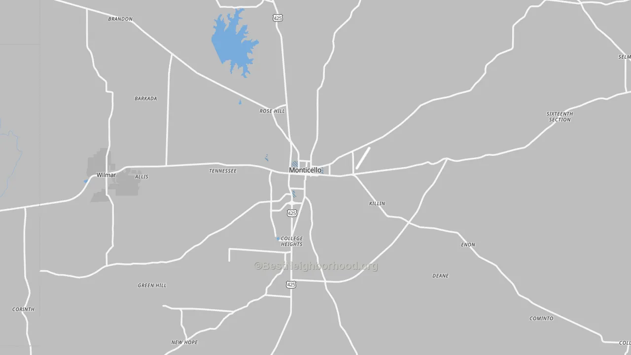 Transit Grade map of Drew County, AR