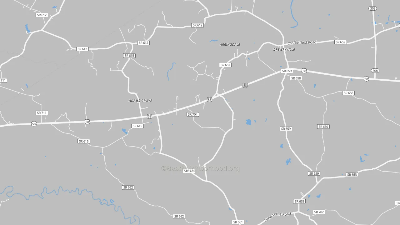 Transit Grade map of Drewryville, VA