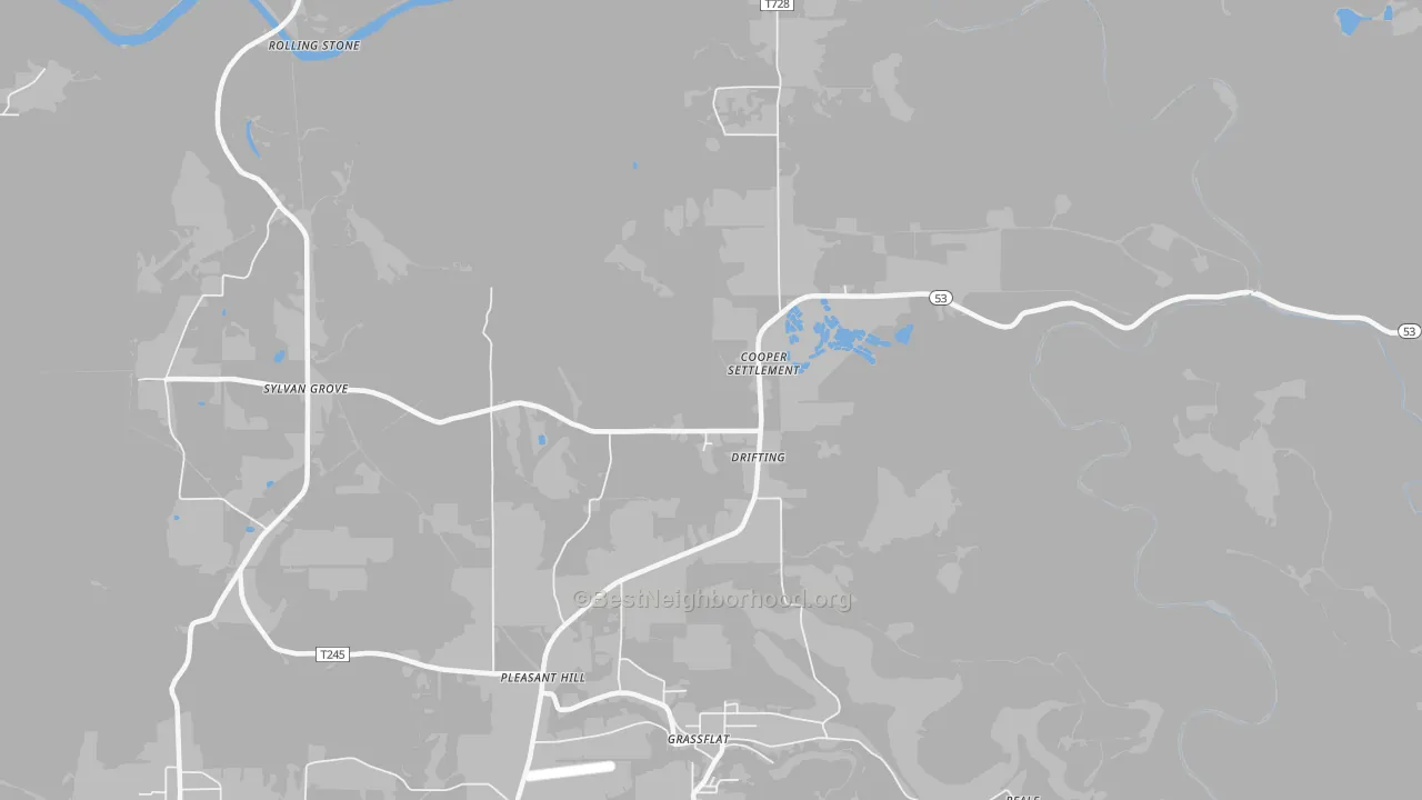 Transit Grade map of Drifting, PA