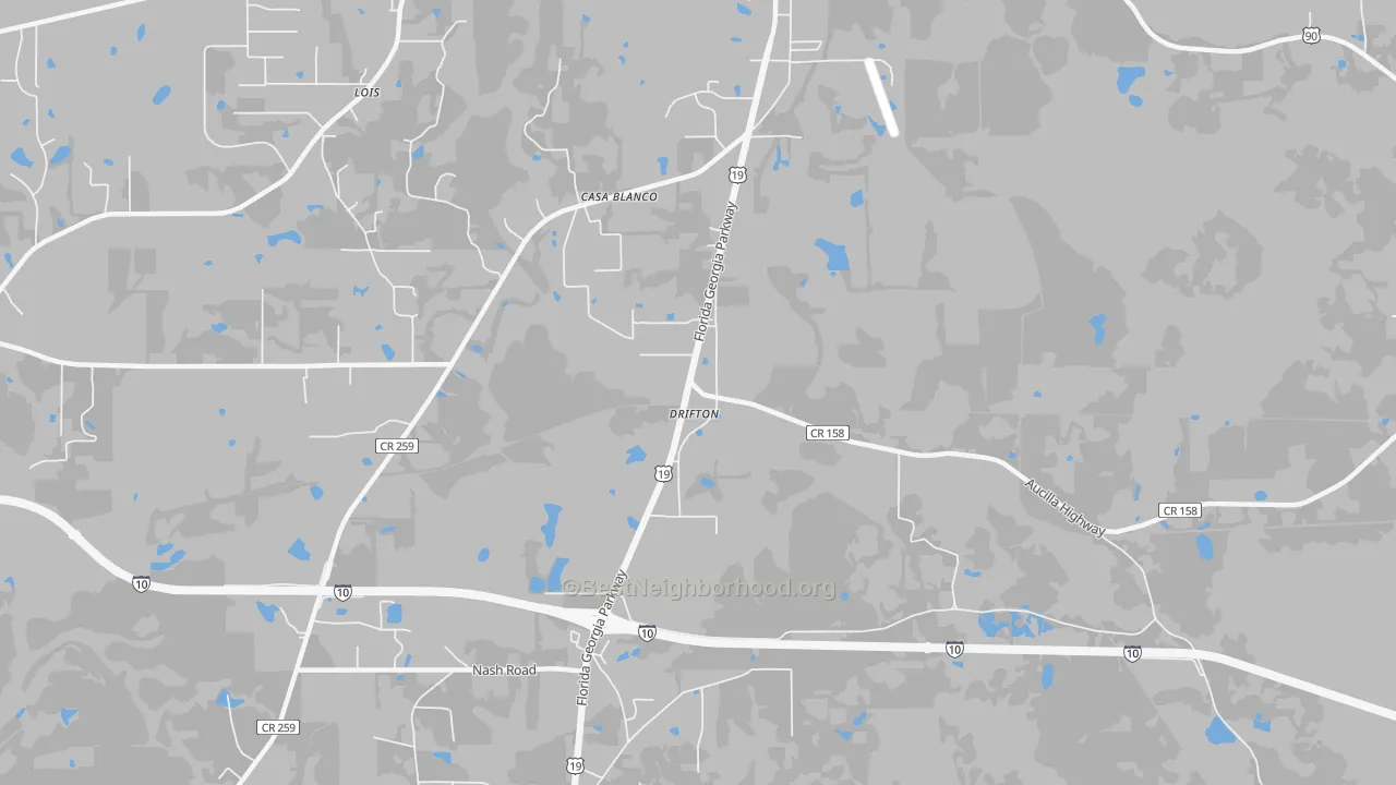 Transit Grade map of Drifton, FL