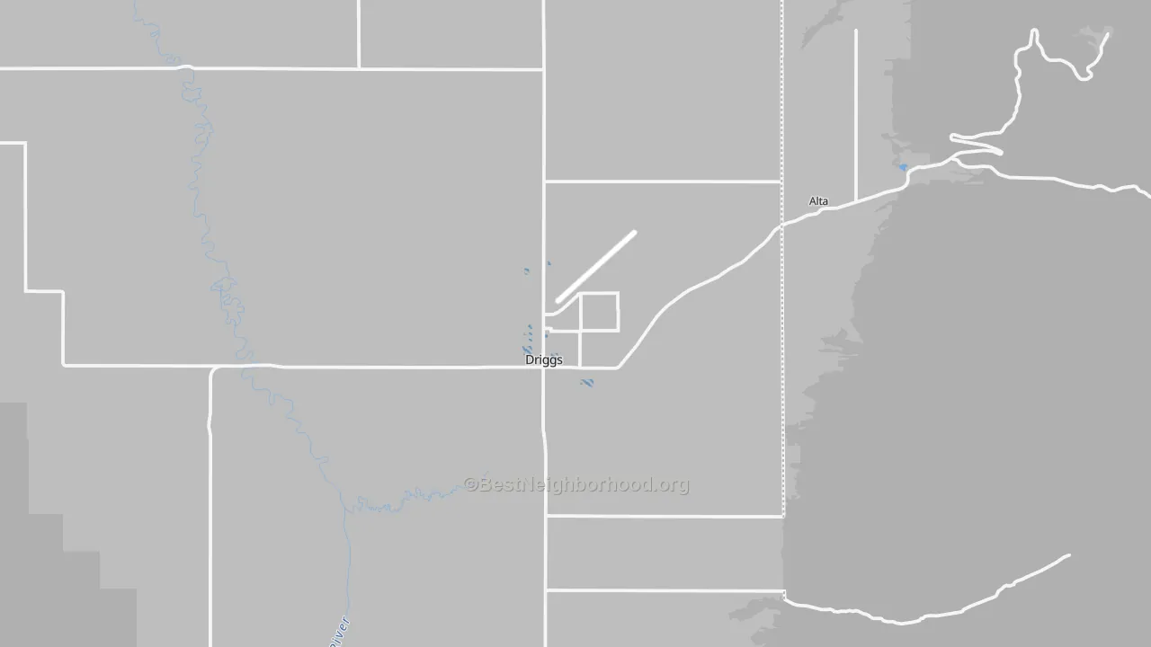 Transit Grade map of Driggs, ID