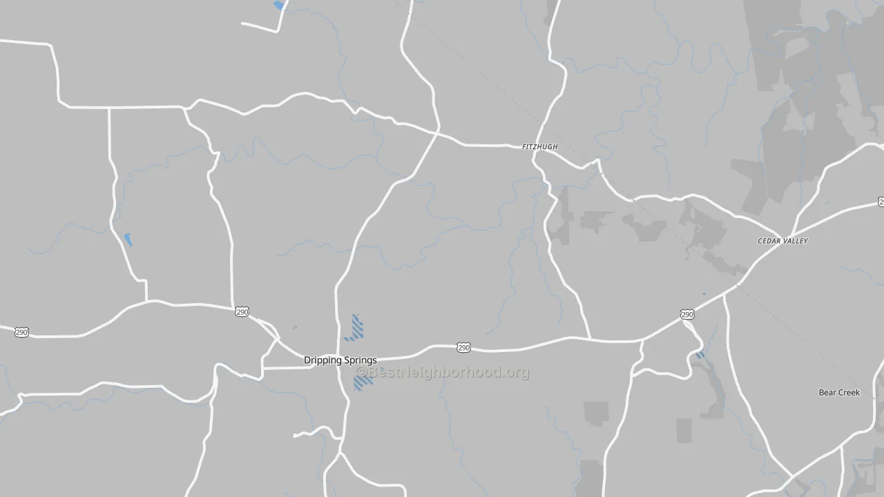 Transit Grade map of Dripping Springs, TX