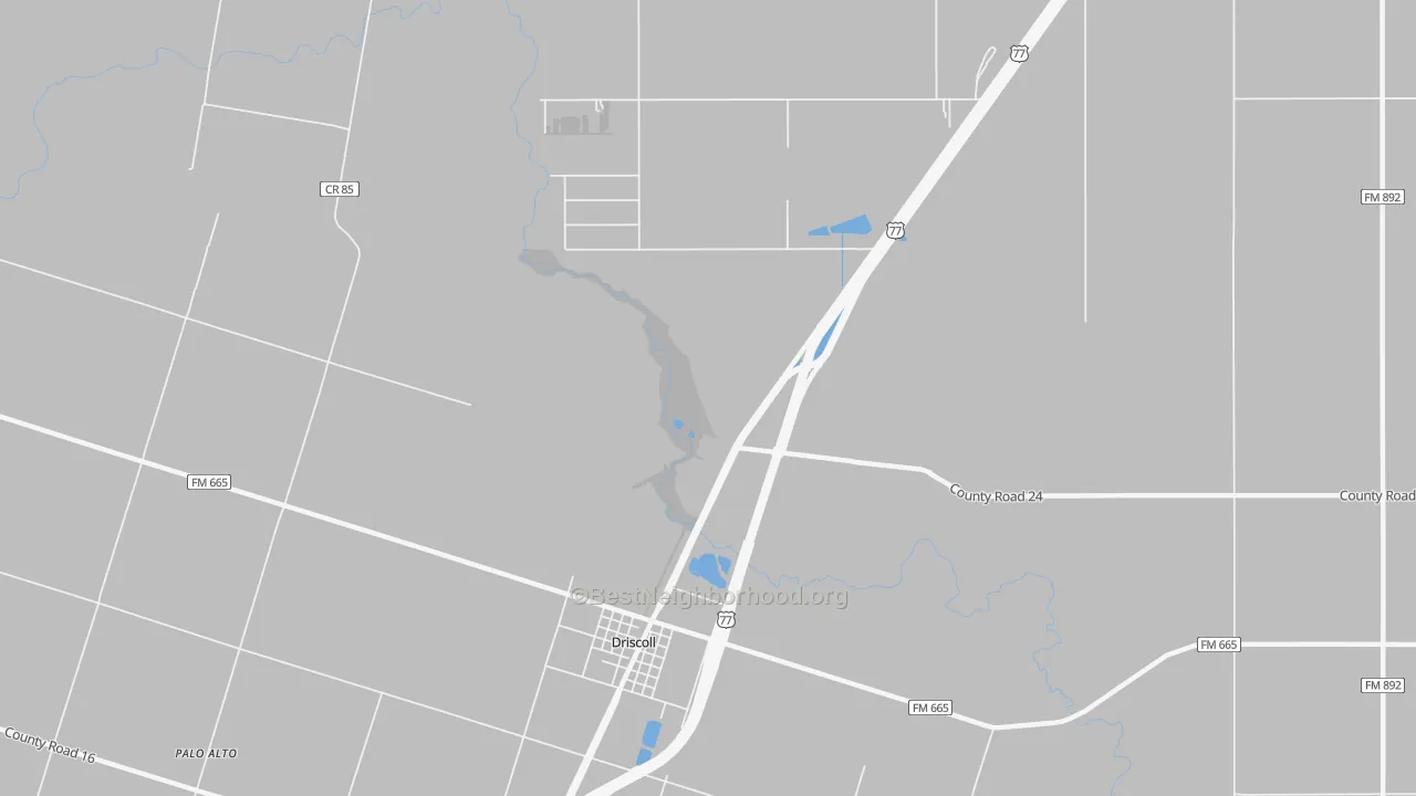Transit Grade map of Driscoll, TX