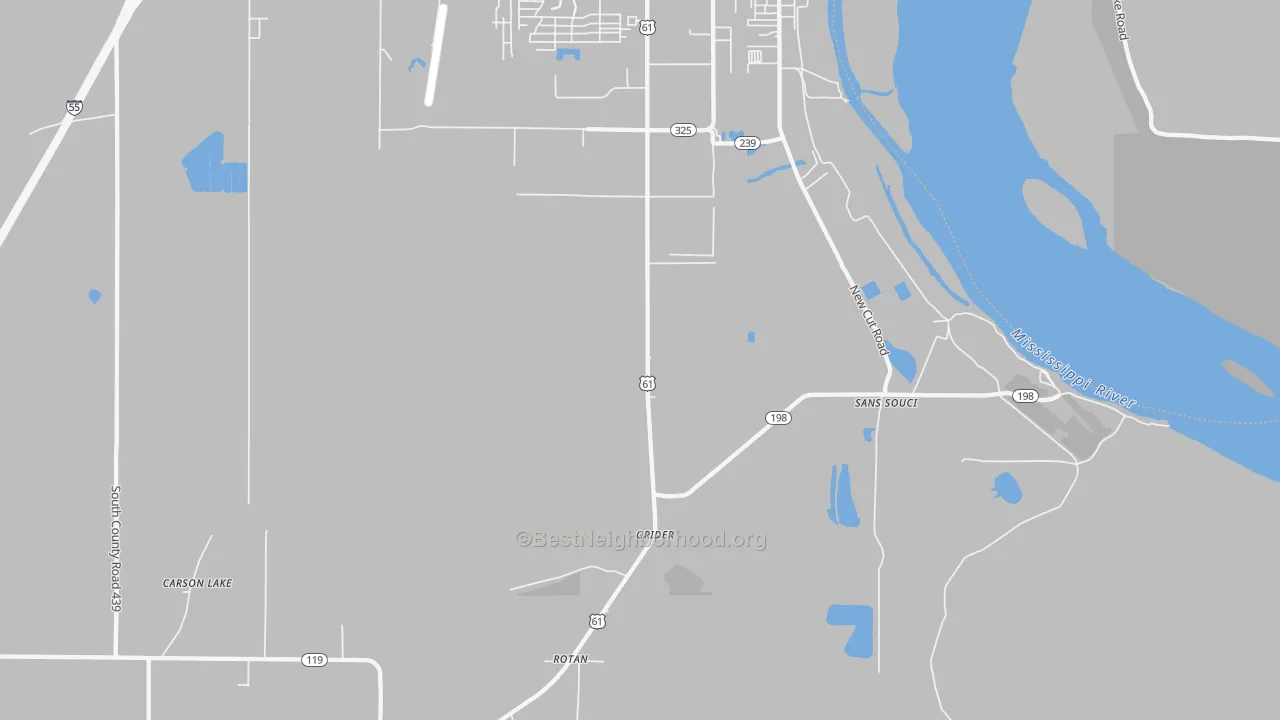 Transit Grade map of Driver, AR