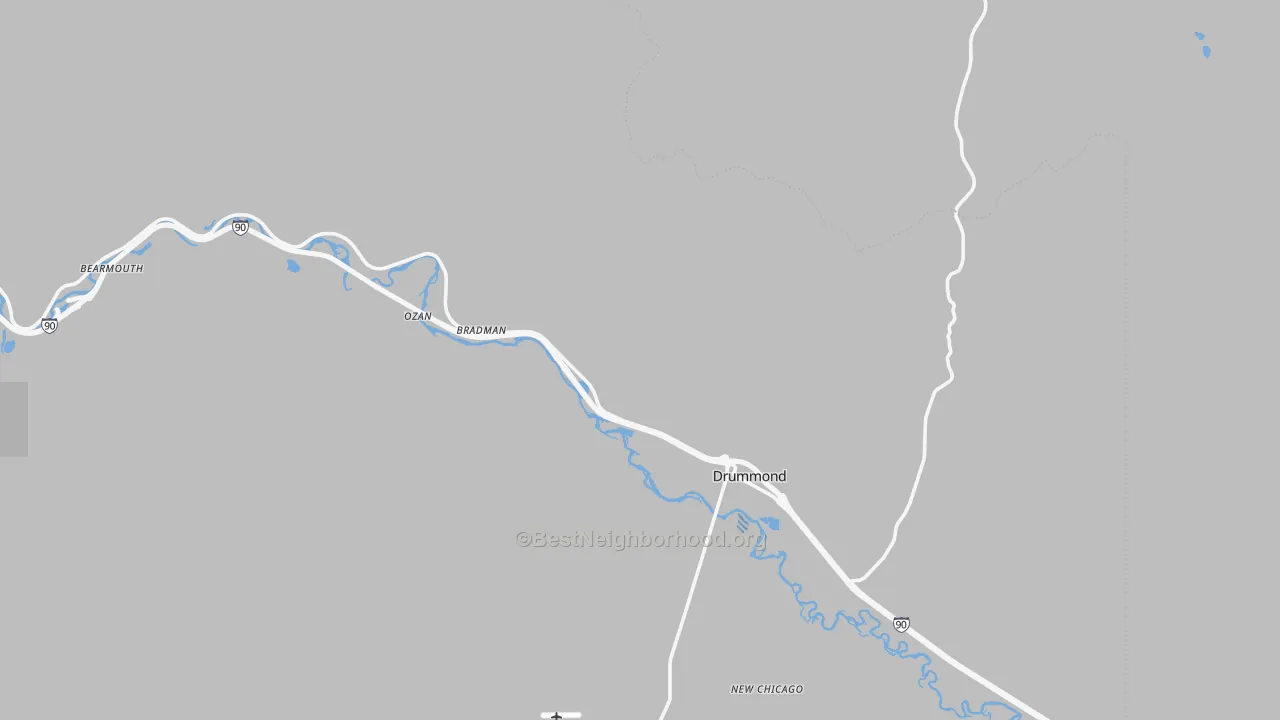 Transit Grade map of Drummond, MT
