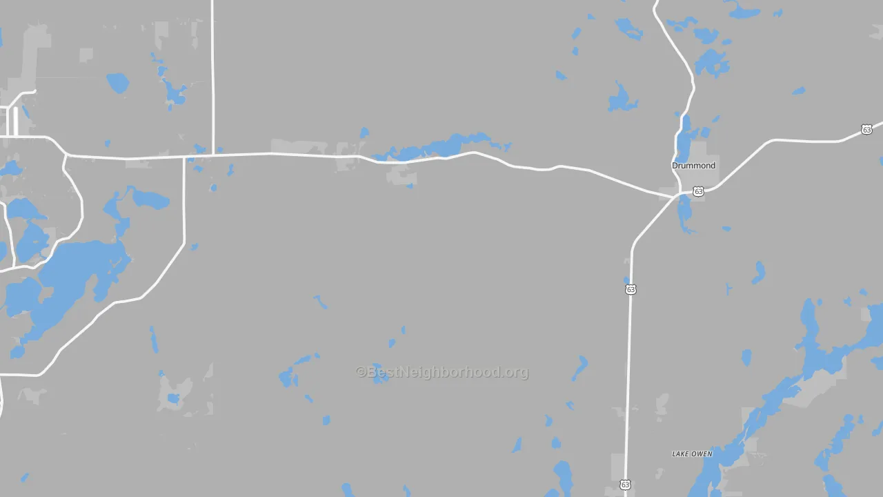 Transit Grade map of Drummond, WI