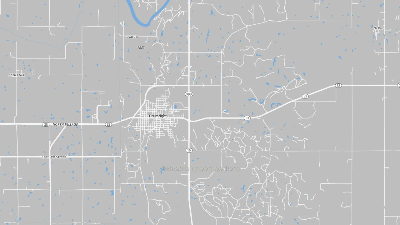 Transit Grade map of Drumright, OK