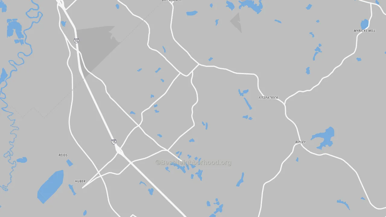Transit Grade map of Dry Branch, GA