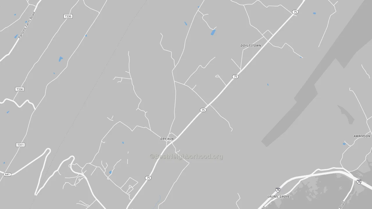 Transit Grade map of Dry Run, PA