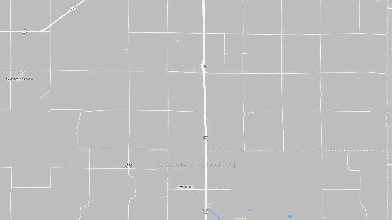 Transit Grade map of Dry Wood, KS