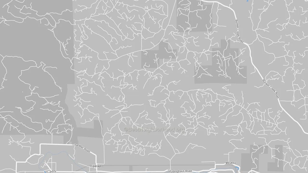Transit Grade map of Dryad, WA