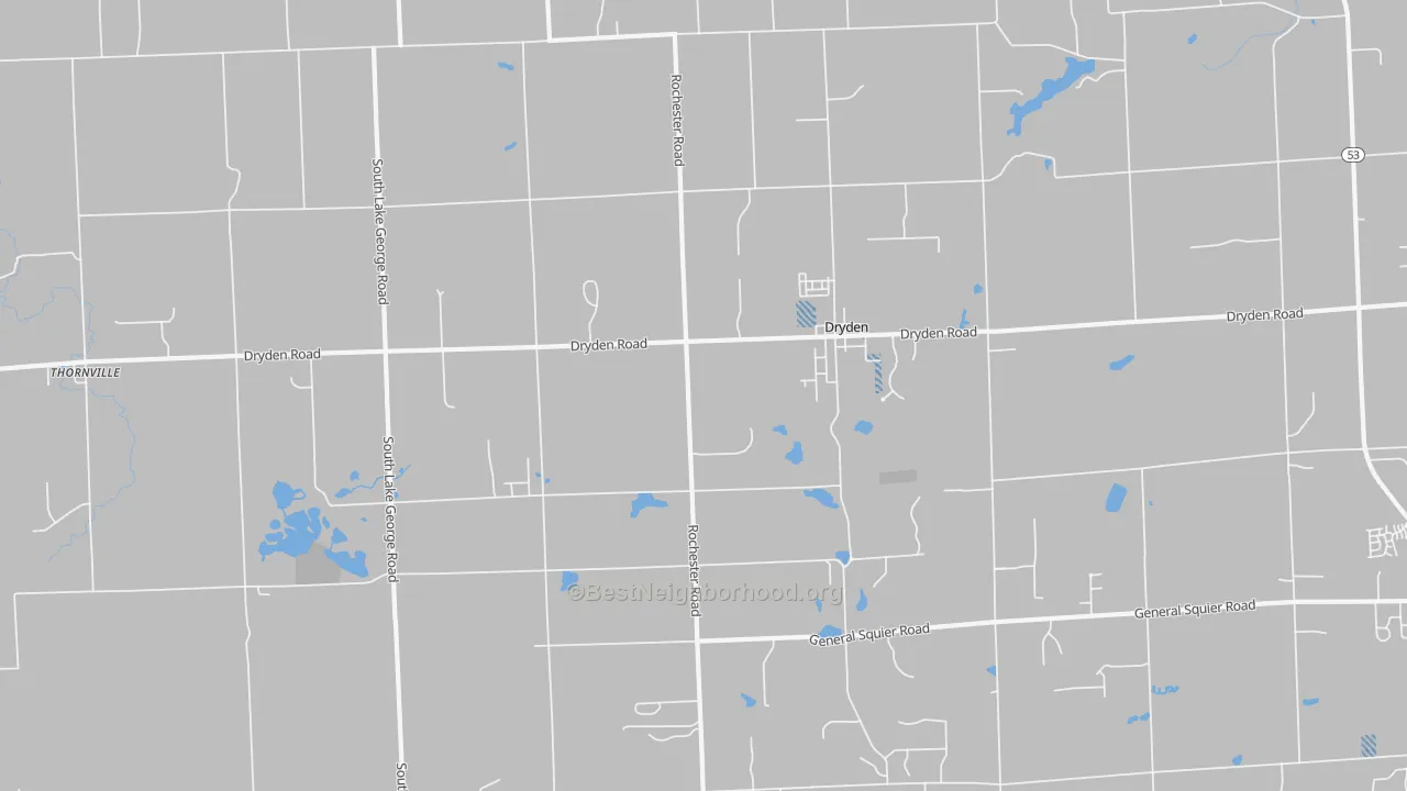 Transit Grade map of Dryden, MI