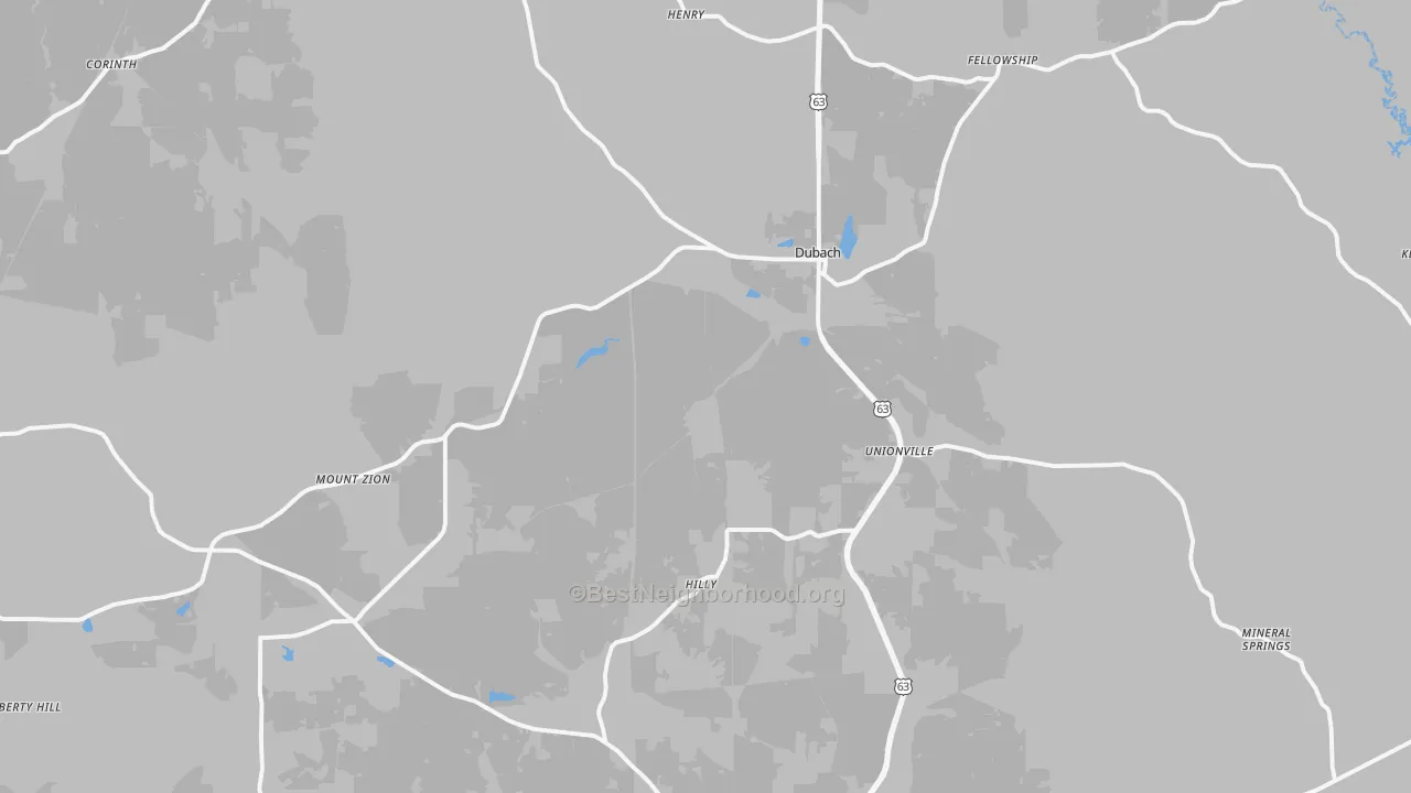 Transit Grade map of Dubach, LA