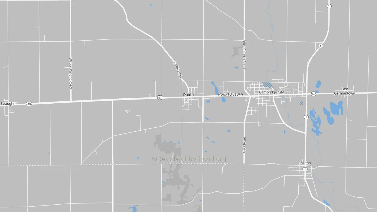 Transit Grade map of Dublin, IN