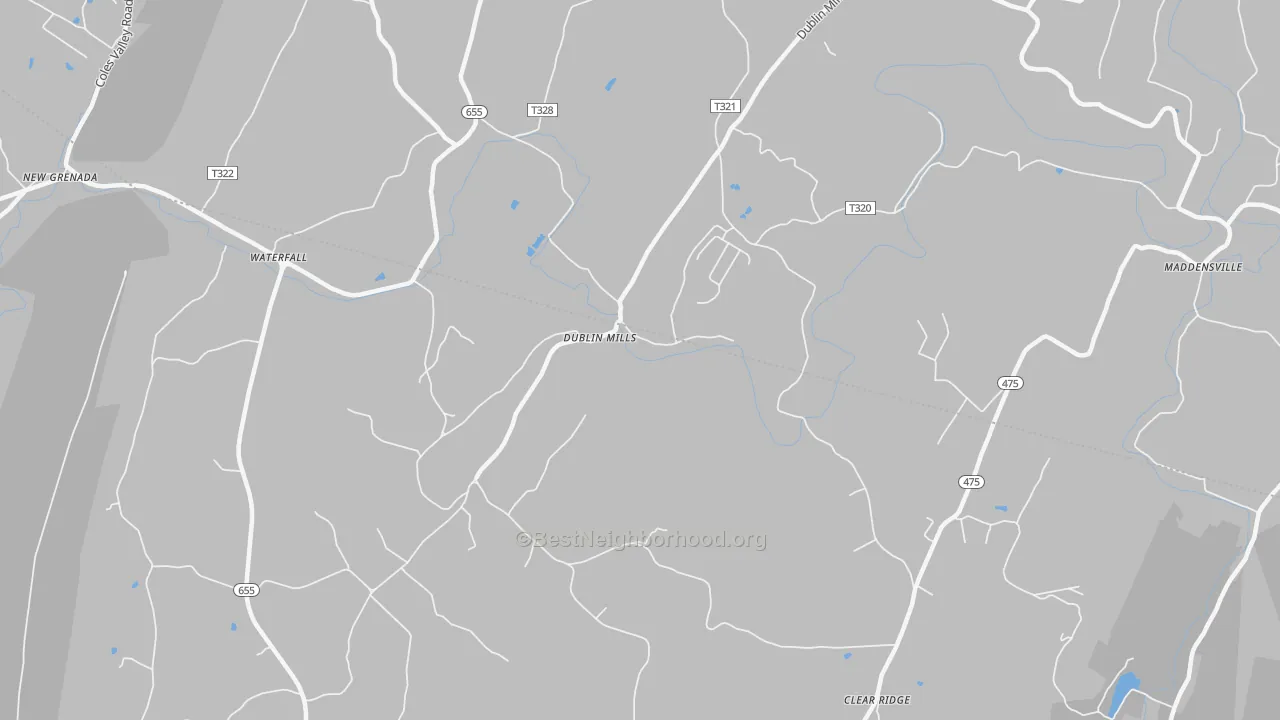 Transit Grade map of Dublin Mills, PA