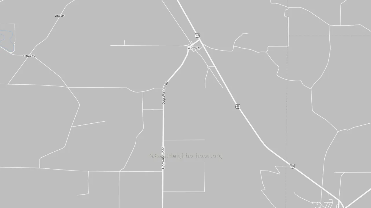 Transit Grade map of Dublin, MS