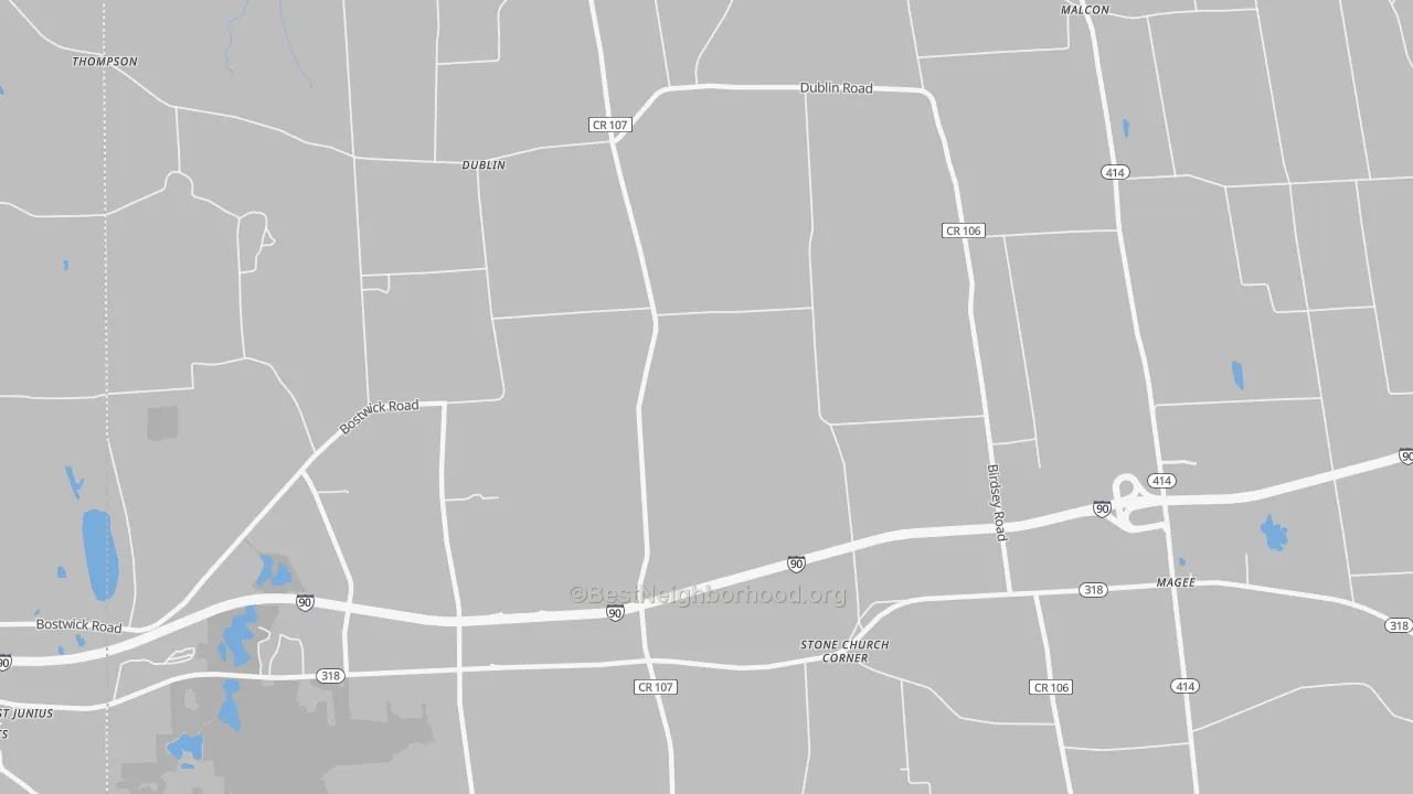 Transit Grade map of Dublin, NY