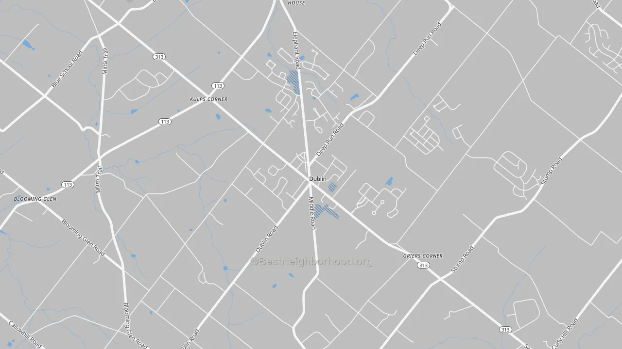 Transit Grade map of Dublin, PA