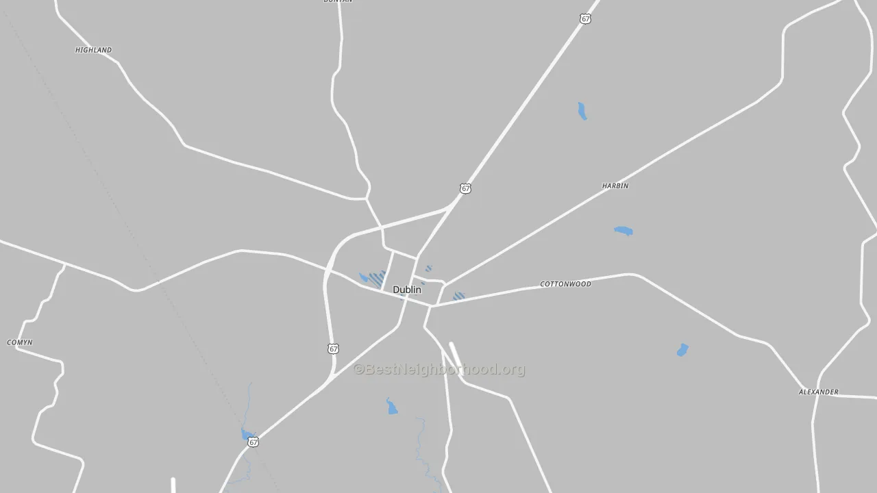 Transit Grade map of Dublin, TX