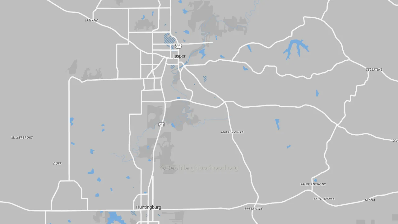 Transit Grade map of Dubois County, IN