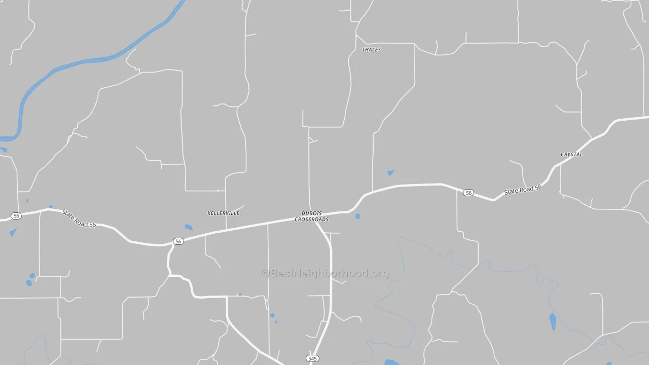 Transit Grade map of Dubois Crossroads, IN