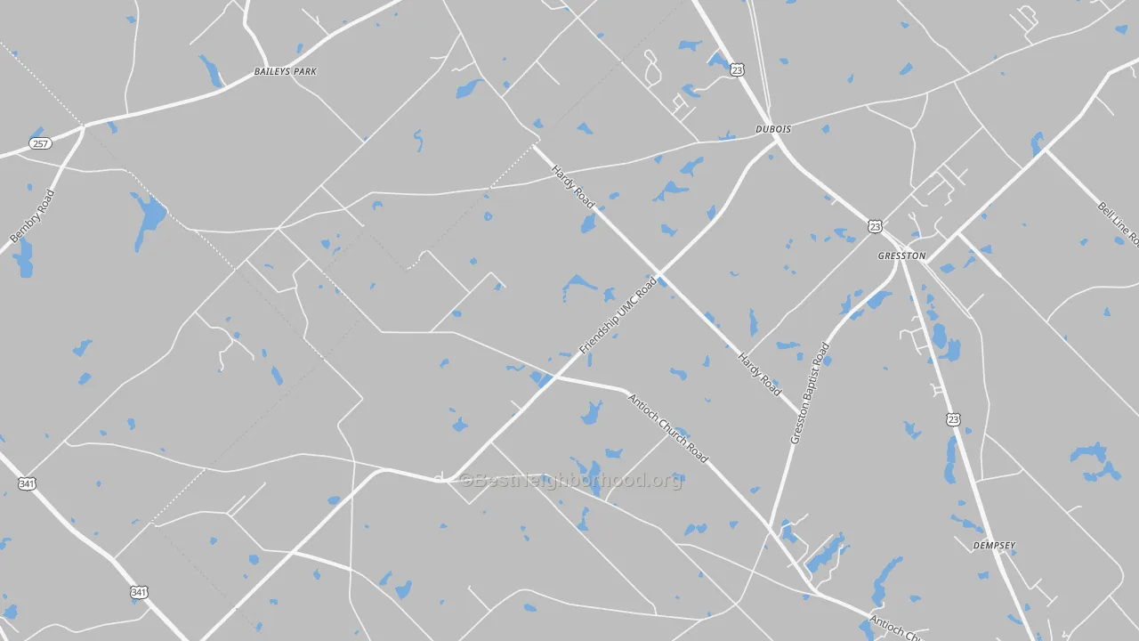 Transit Grade map of Dubois, GA
