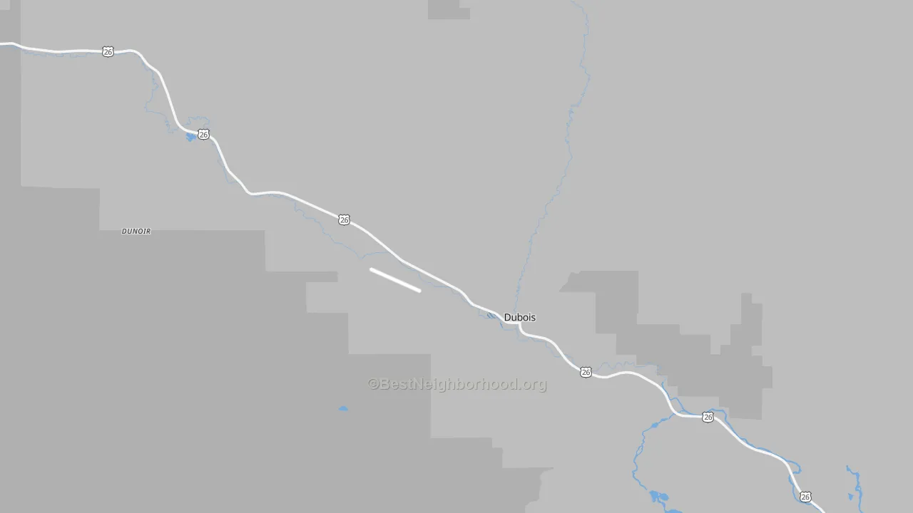 Transit Grade map of Dubois, WY
