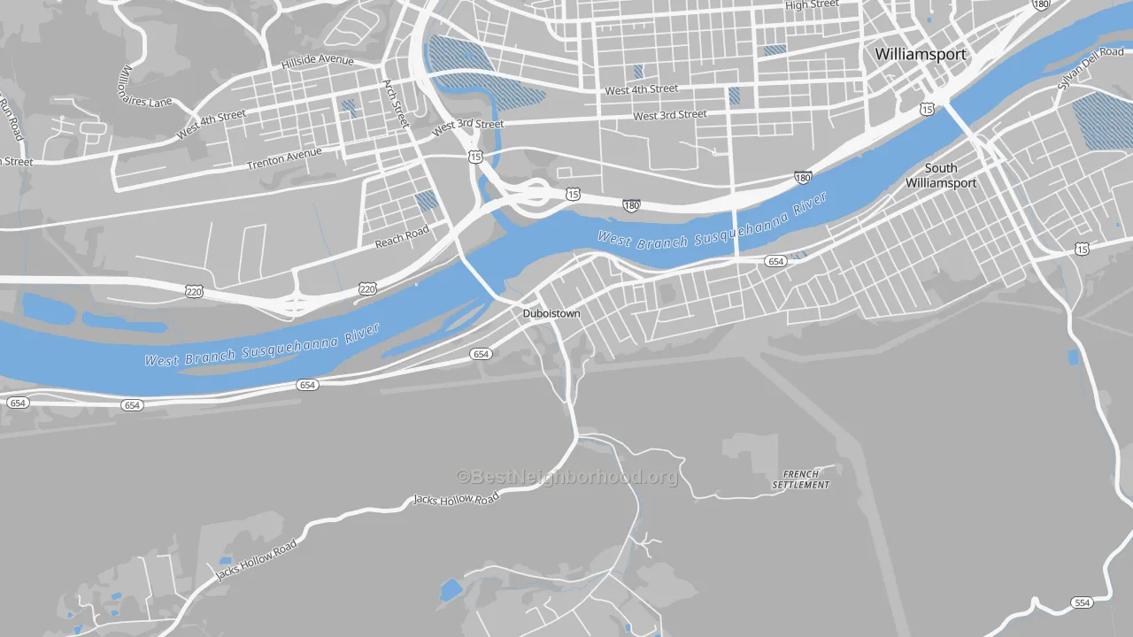 Transit Grade map of Duboistown, PA