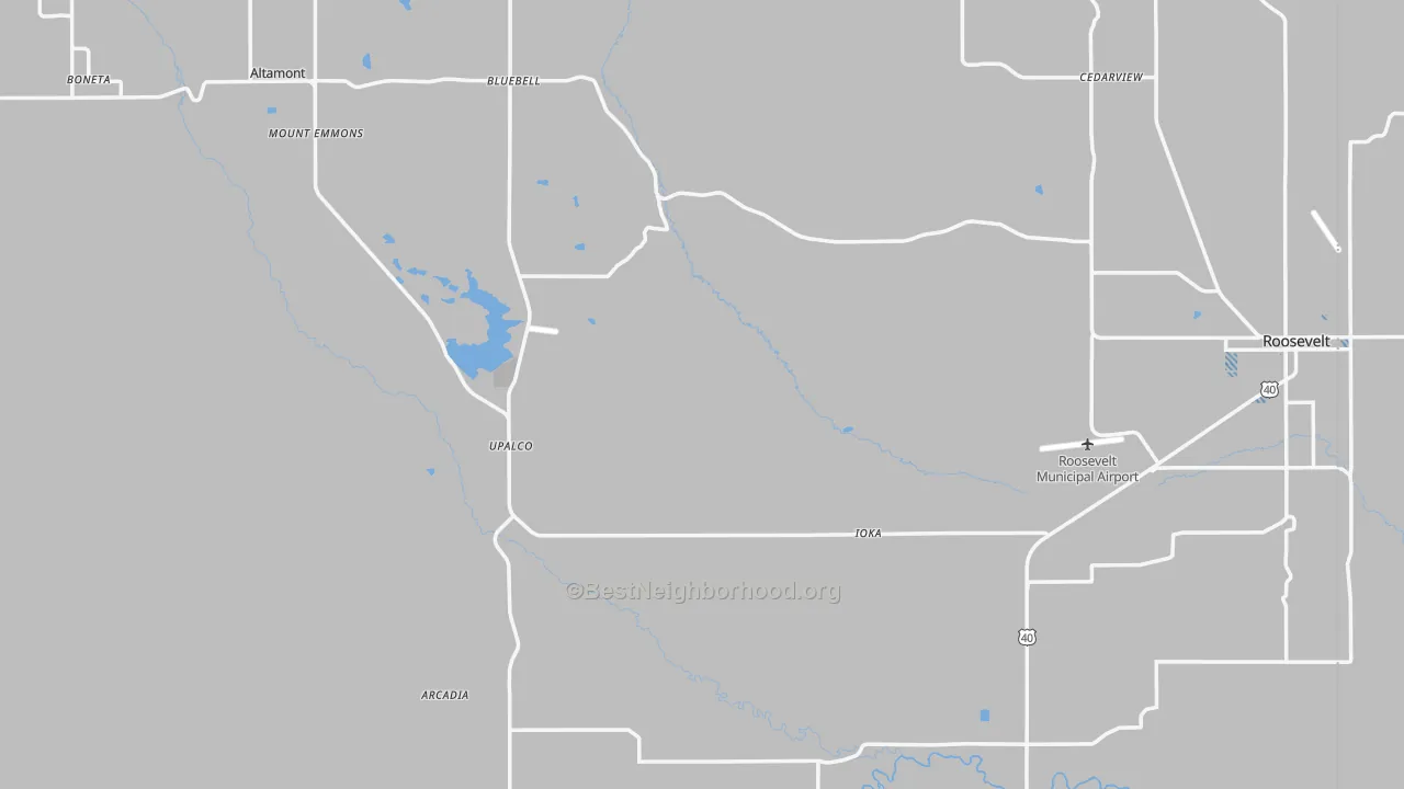 Transit Grade map of Duchesne County, UT