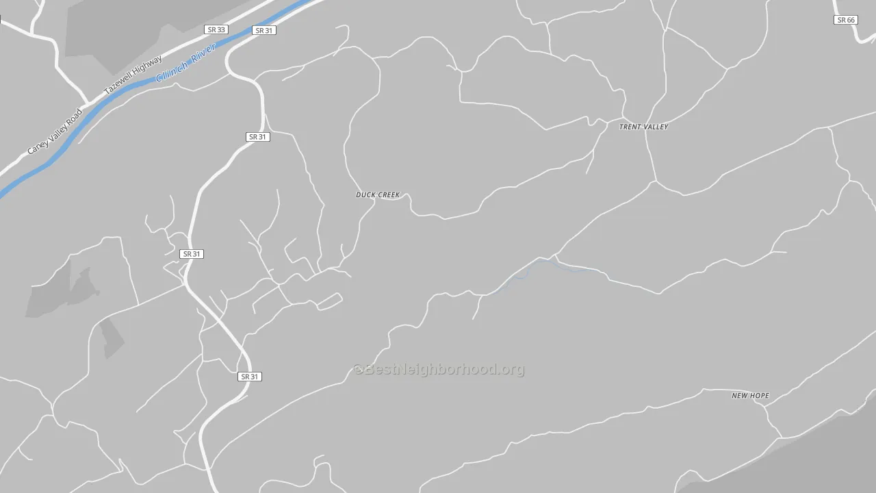 Transit Grade map of Duck Creek, TN