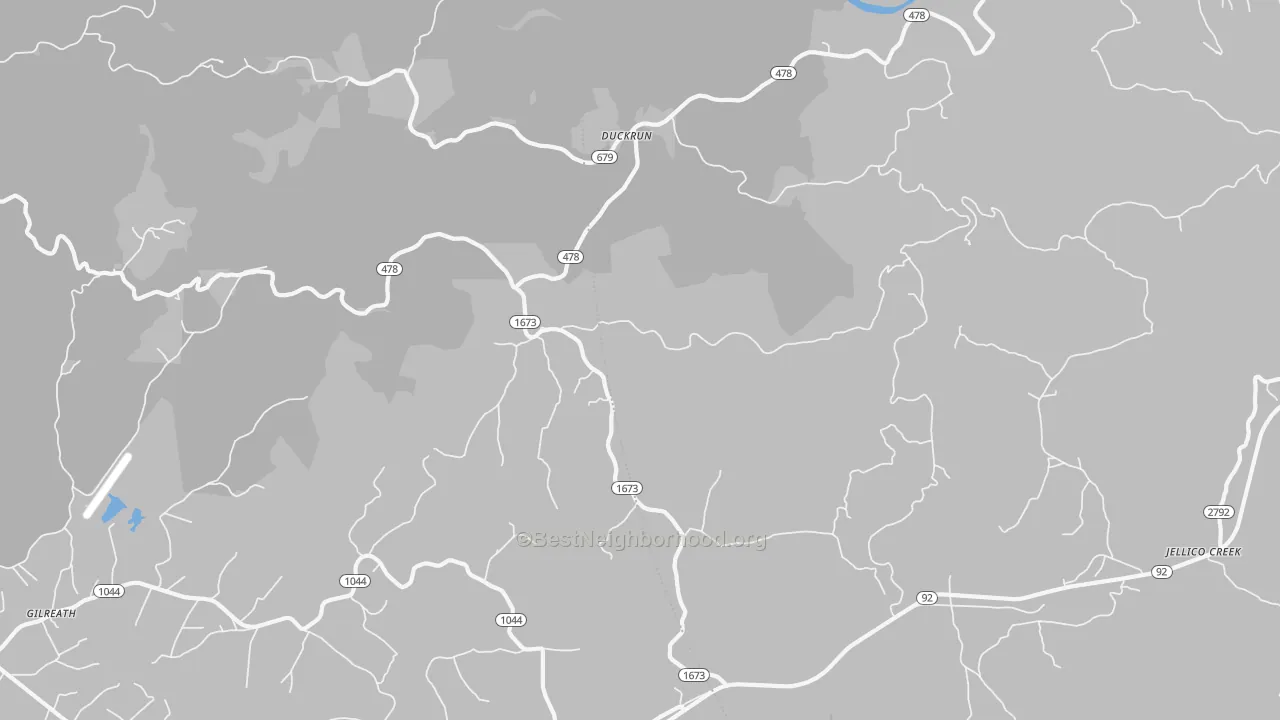 Transit Grade map of Duckrun, KY