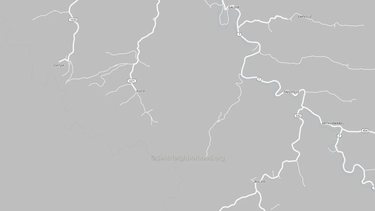 Transit Grade map of Duco, KY