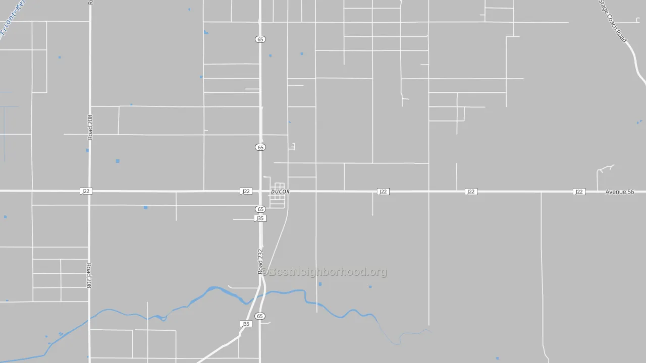 Transit Grade map of Ducor, CA