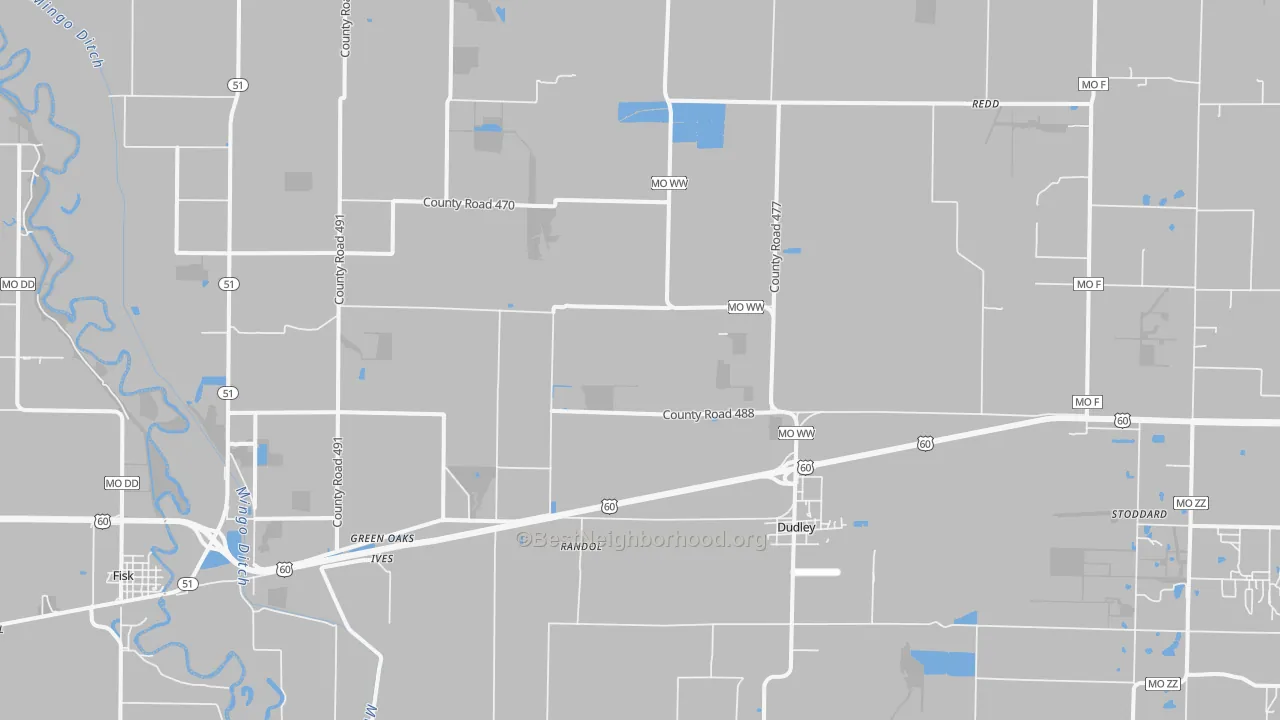 Transit Grade map of Dudley, MO