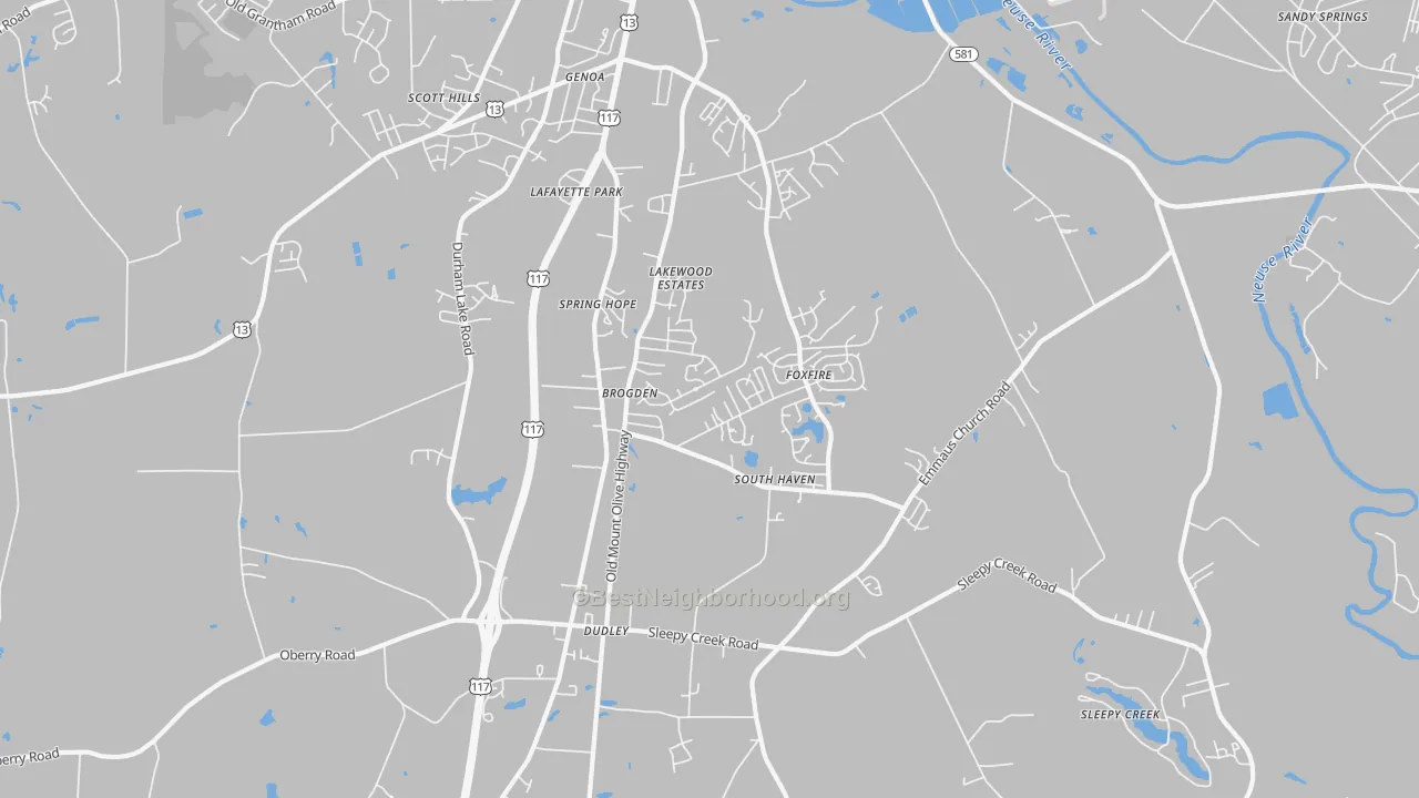Transit Grade map of Dudley, NC