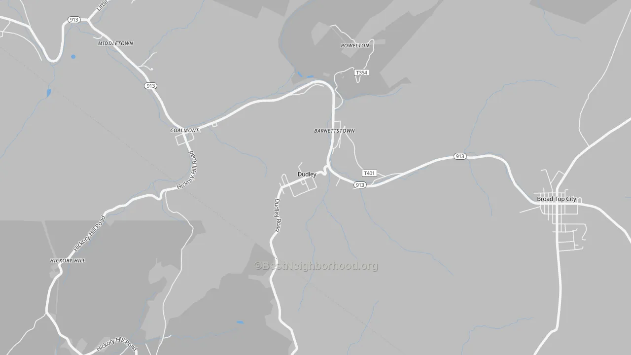 Transit Grade map of Dudley, PA