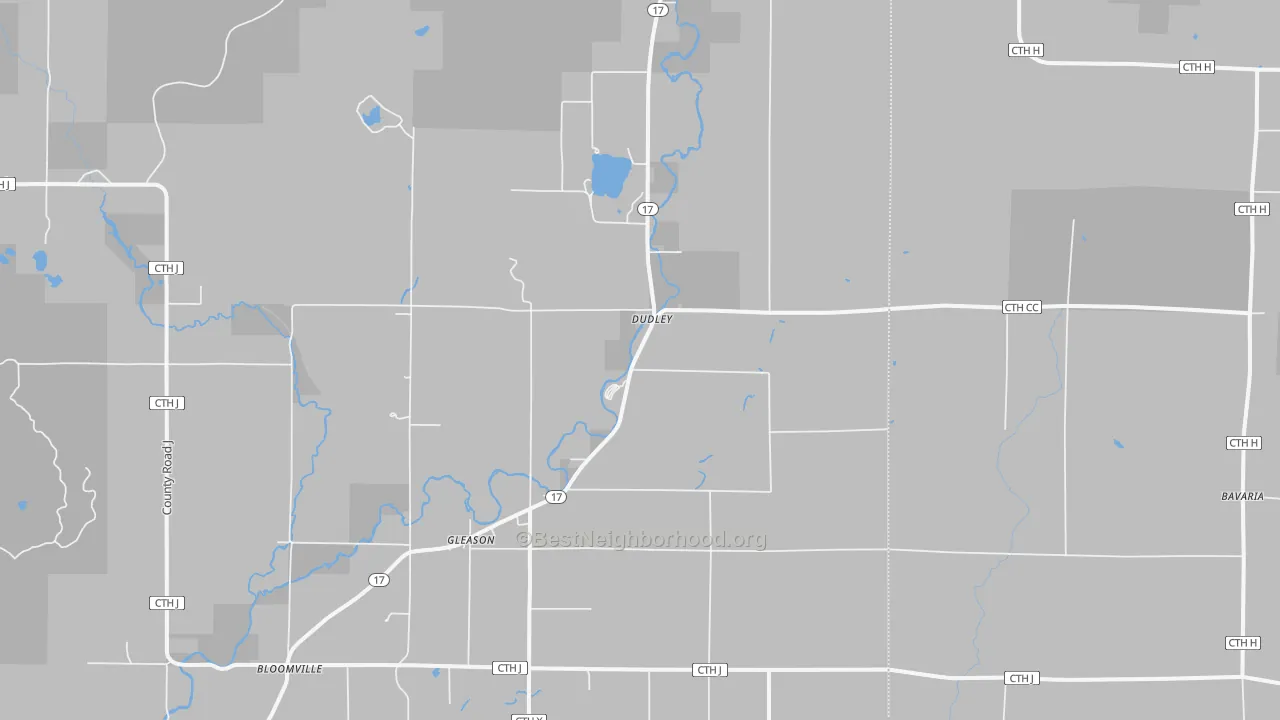 Transit Grade map of Dudley, WI