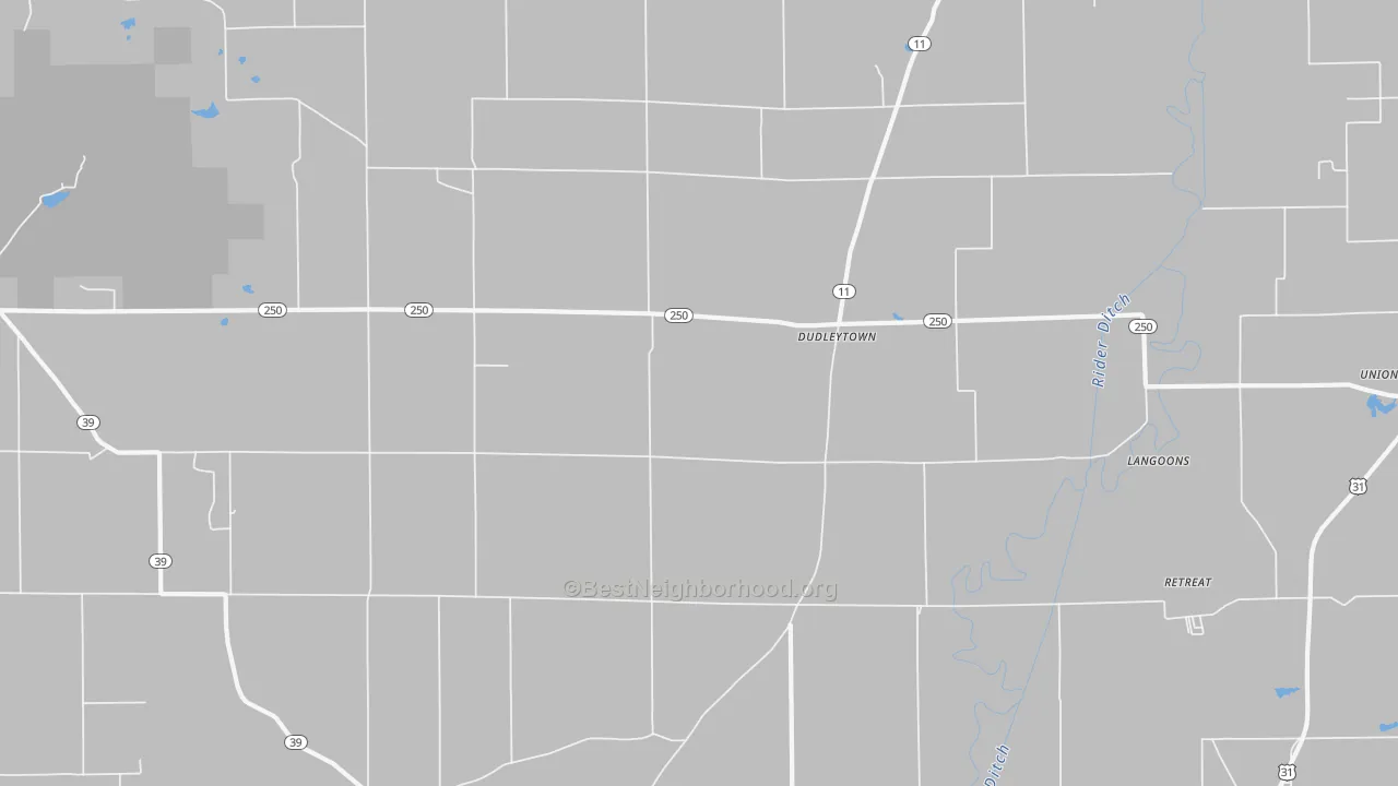Transit Grade map of Dudleytown, IN