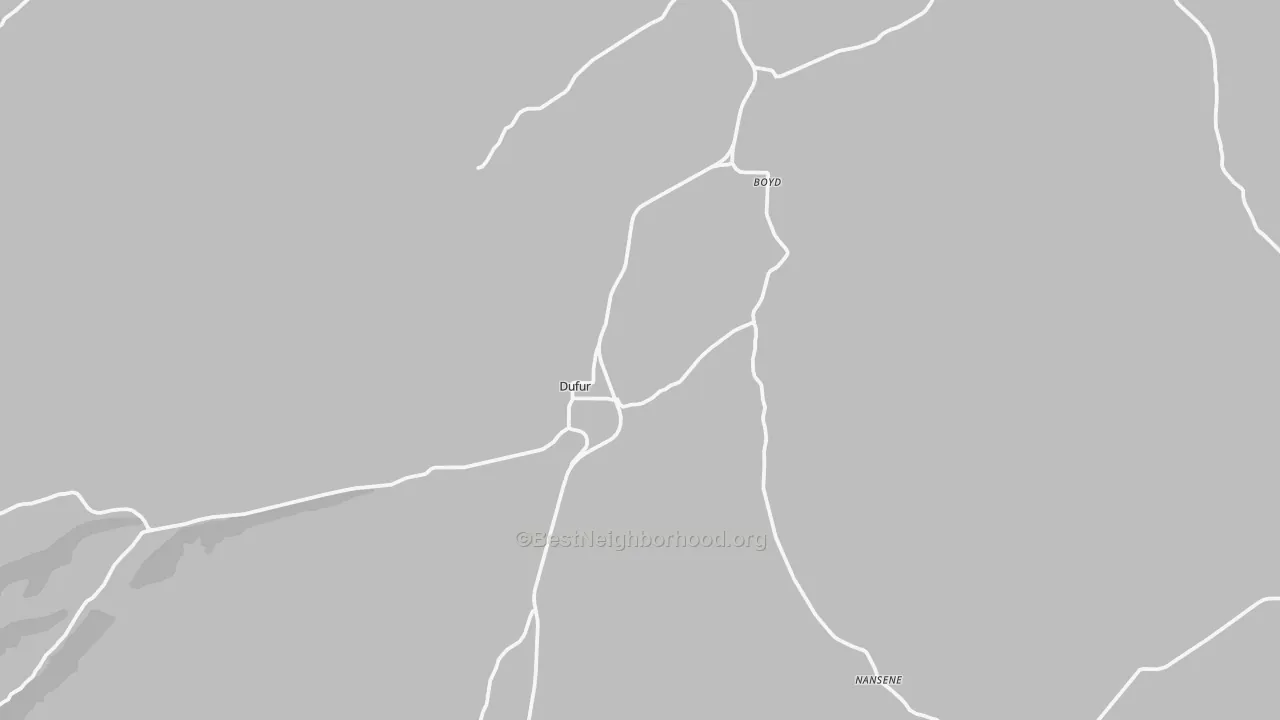 Transit Grade map of Dufur, OR