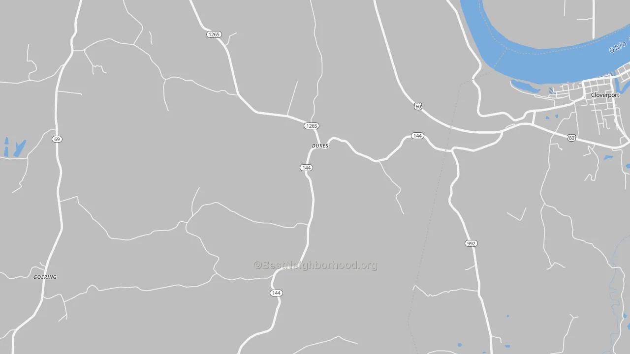 Transit Grade map of Dukes, KY