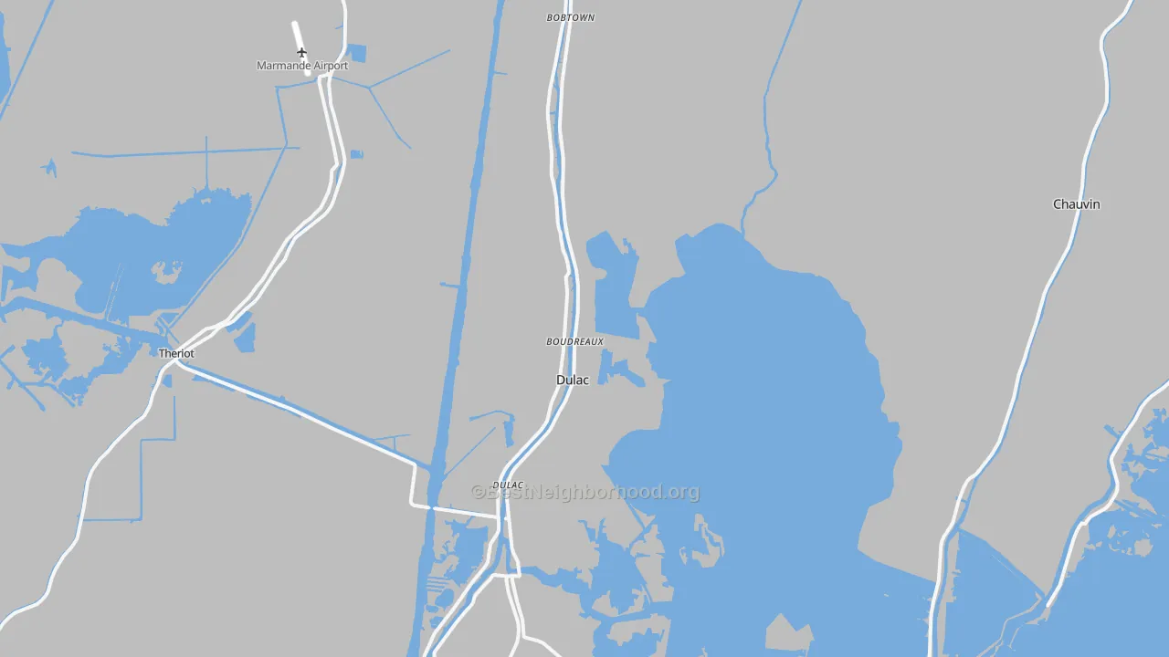 Transit Grade map of Dulac, LA