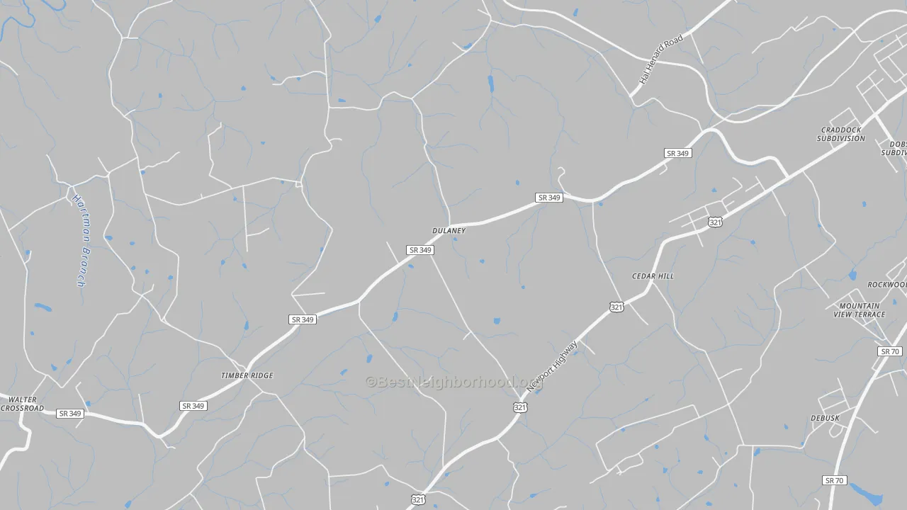 Transit Grade map of Dulaney, TN