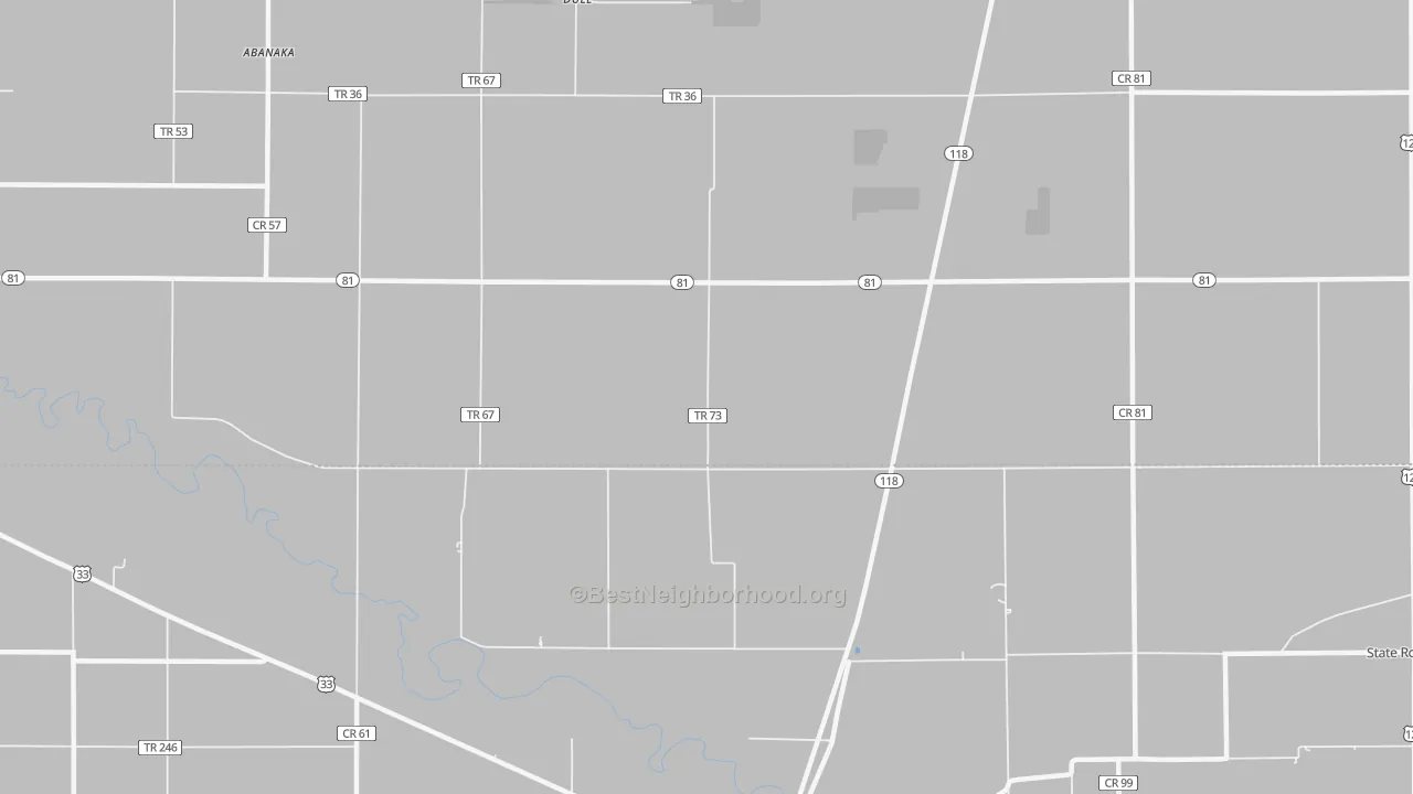 Transit Grade map of Dull, OH