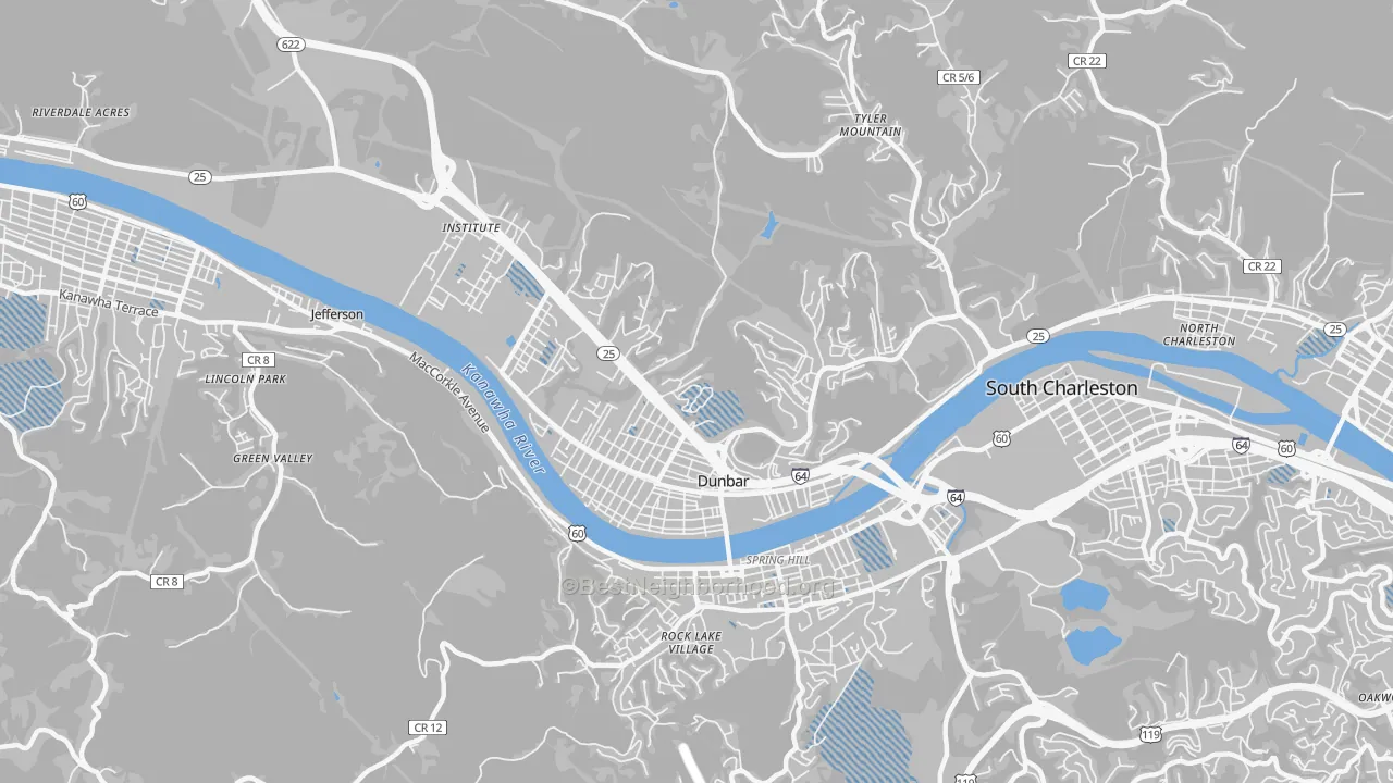Transit Grade map of Dunbar, WV