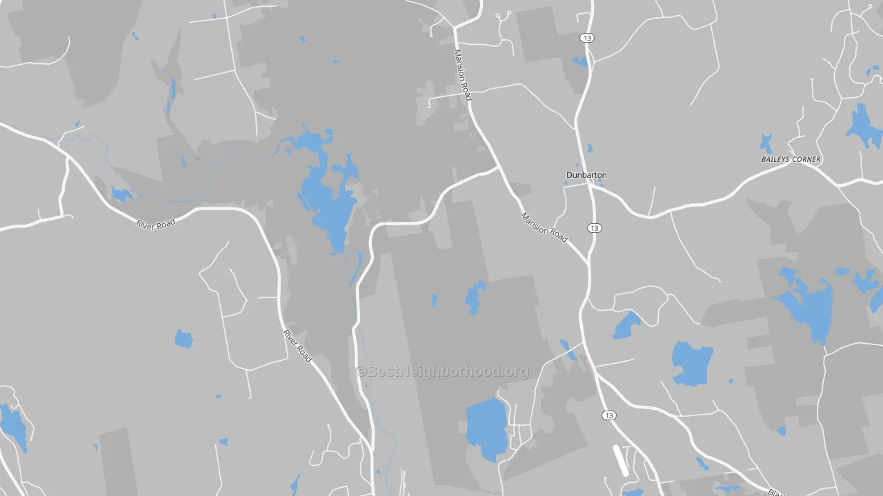 Transit Grade map of Dunbarton Center, NH