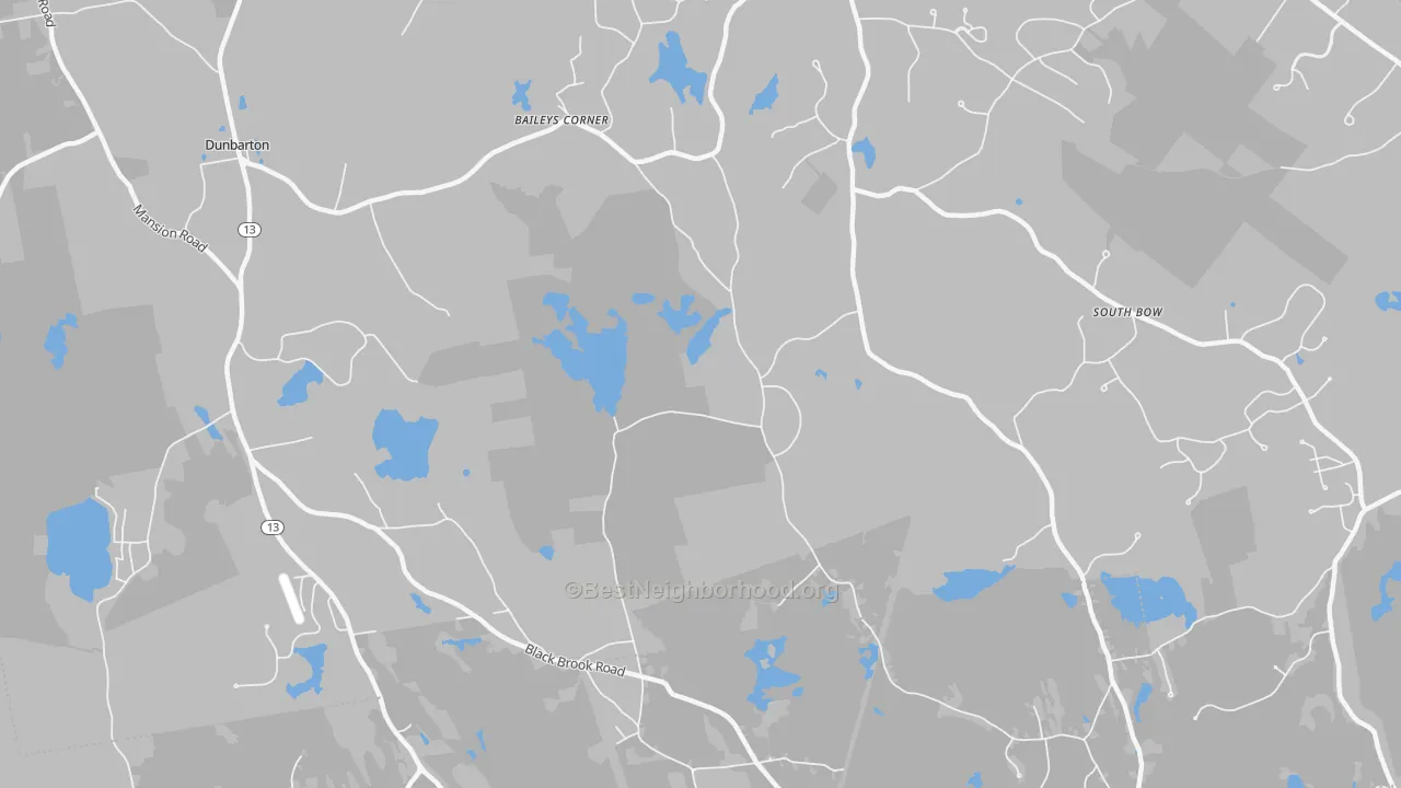 Transit Grade map of Dunbarton, NH