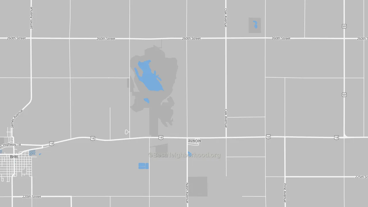 Transit Grade map of Duncan, IA